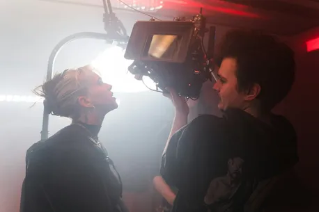 A photographer at work in a studio